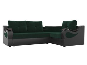 Угловой диван Митчелл | зеленый | коричневый