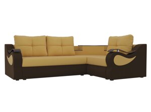 Угловой диван Митчелл | Желтый | коричневый