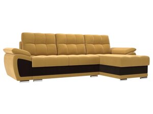 Угловой диван Нэстор | Желтый | коричневый