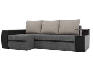 Угловой диван Ричмонд левый угол | Серый | Черный | Бежевый