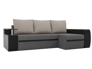 Угловой диван Ричмонд правый угол | Серый | Черный | Бежевый