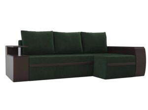 Угловой диван Ричмонд правый угол | зеленый | коричневый