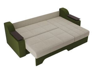 Угловой диван Сенатор | бежевый | зеленый