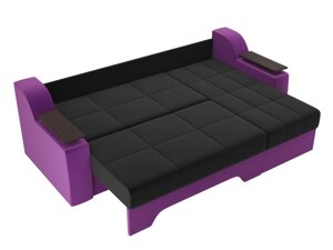Угловой диван Сенатор | черный | фиолетовый