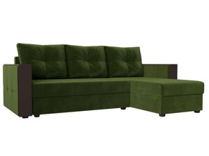 Угловой диван Валенсия Лайт правый угол | Зеленый