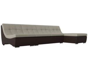 Угловой модульный диван Монреаль | Корфу 02 | коричневый