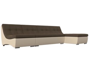 Угловой модульный диван Монреаль | Коричневый | Бежевый