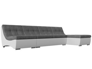 Угловой модульный диван Монреаль | Серый | белый