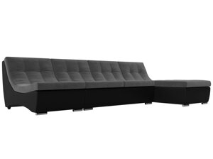 Угловой модульный диван Монреаль | Серый | черный