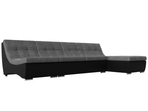 Угловой модульный диван Монреаль | Серый | черный