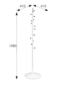 Вешалка напольная Пико 15 белый
