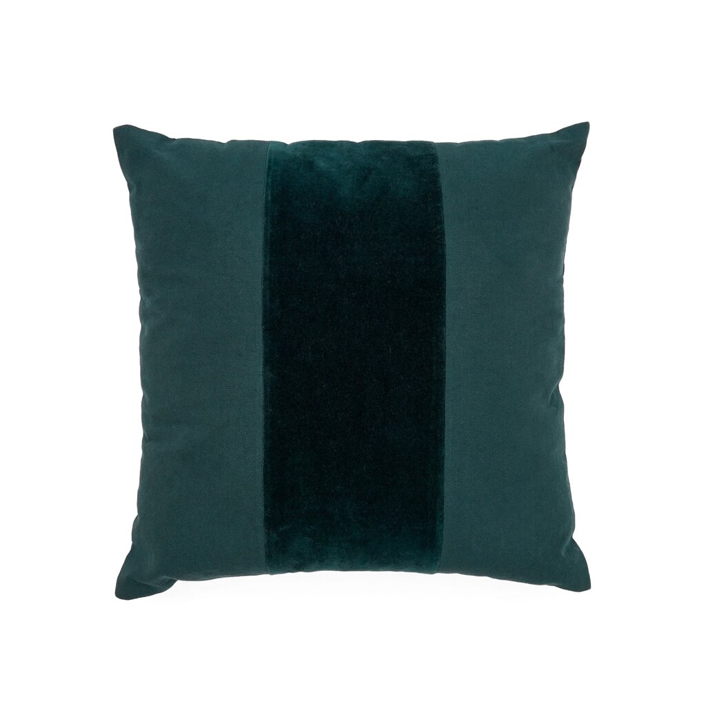 Zaira Чехол на подушку 100% хлопок и темно-зеленый бархат 45 х 45 с от компании M-Lion мебель - фото 1