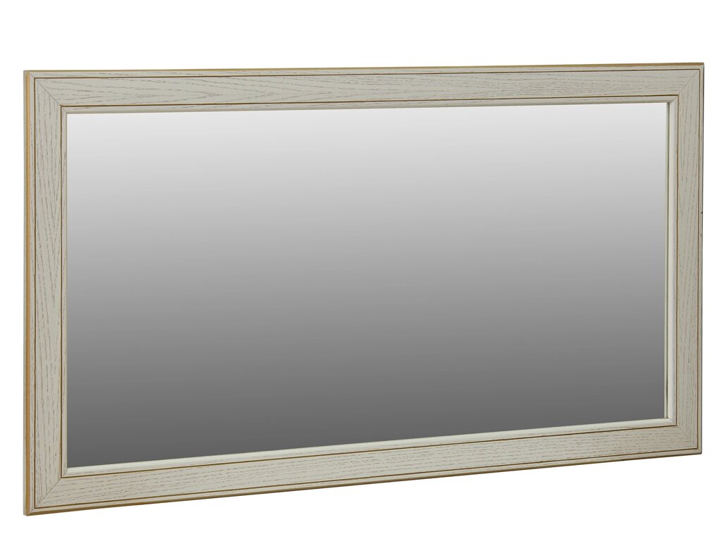 Зеркало Васко В 61Н белый ясень | золото от компании M-Lion мебель - фото 1