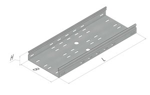 50* 50*0.55мм*2.5м Лоток оцин. перфорированный SPLP (б/крыш.)