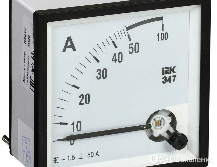 Амперметр аналоговый Э47 100/5А класс точности 1,5 72х72мм от компании ООО "ТЕХЦЕНТР" - фото 1