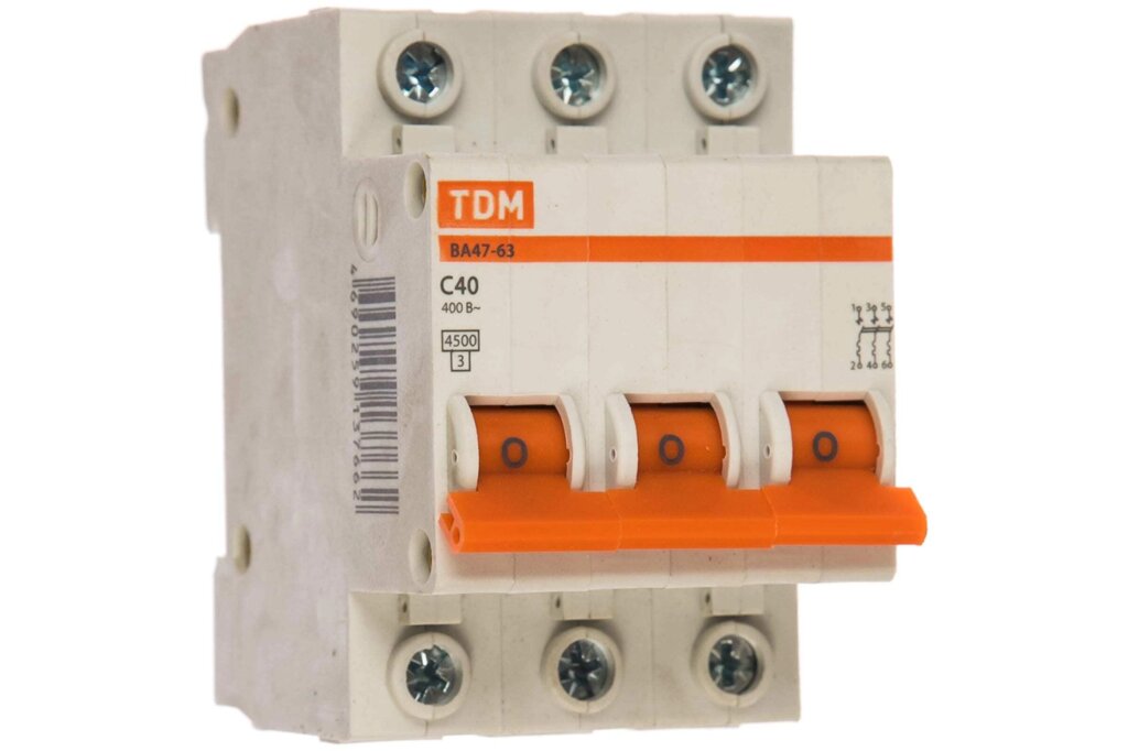 Автомат 3р  50А х. C (5-10I) 10кА TDM ВА 47-100-3 от компании ООО "ТЕХЦЕНТР" - фото 1