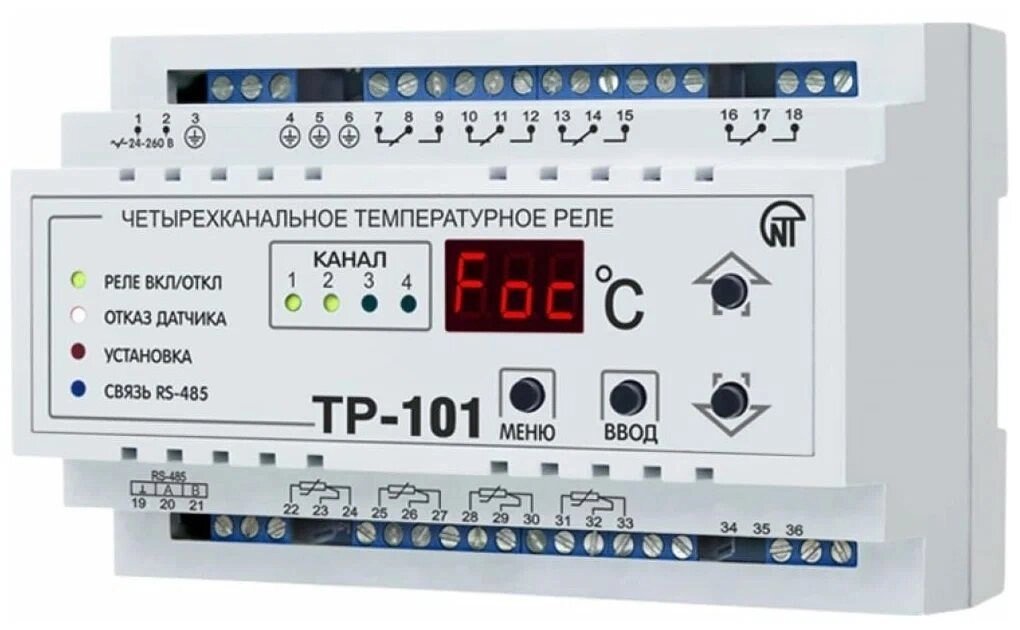 Цифровое температурное реле ТР-101 от компании ООО "ТЕХЦЕНТР" - фото 1