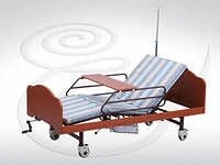Деревянная механическая кровать с туалетным устройством B-4 (f) серии "Медицинофф"