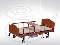 Деревянная механическая кровать с туалетным устройством B-4 (p) серии "Медицинофф"