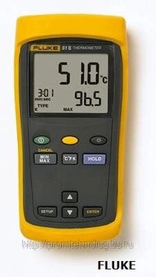 FLUKE 51 II - измеритель температуры универсальный от компании ООО "ТЕХЦЕНТР" - фото 1