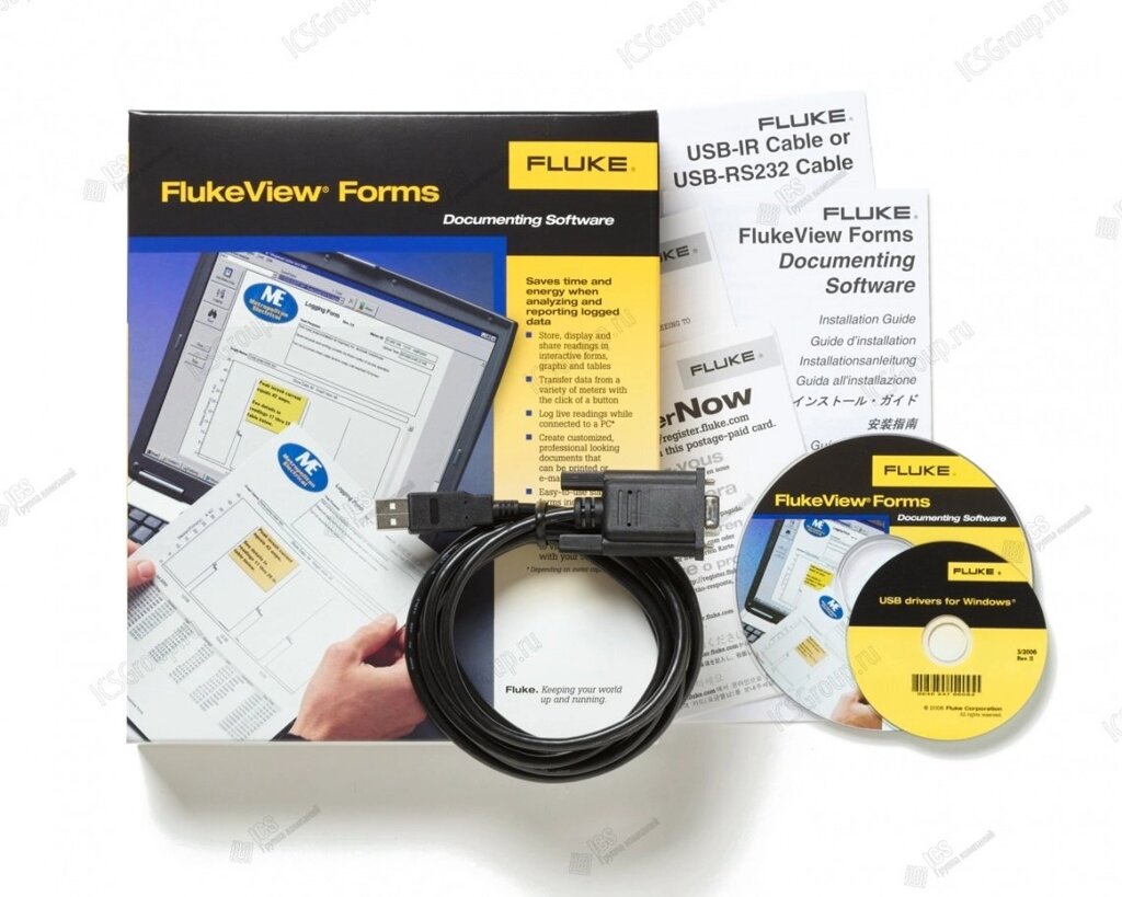Fluke FVF-SC4 - программное обеспечение FlukeView Forms Software + кабель для соединения с ПК (для Fluke 8845A/8846A) от компании ООО "ТЕХЦЕНТР" - фото 1