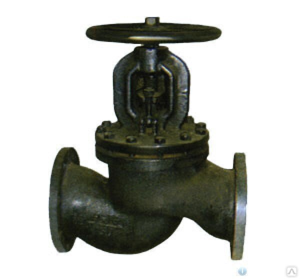 Клапан (вентиль) запорный чугунный фланцевый Ру 16 Ду 40 15кч14нж ...