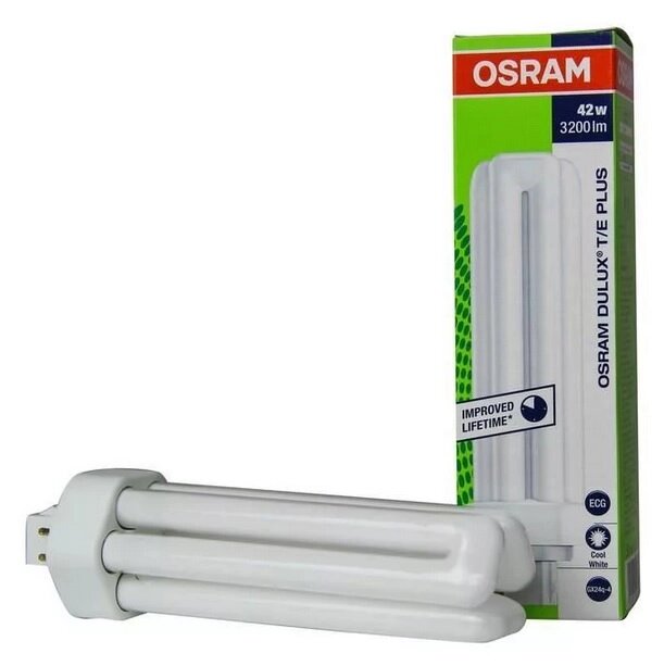 Лампа Osram Dulux T/E Plus 42W/21-840 GX24q-4 холодно-белая от компании ООО "ТЕХЦЕНТР" - фото 1