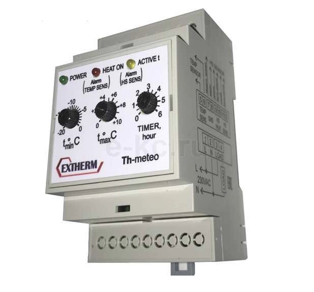 Метеостанция для управления электрообогревом без датчиков на DIN-рейку Extherm Th-meteo от компании ООО "ТЕХЦЕНТР" - фото 1