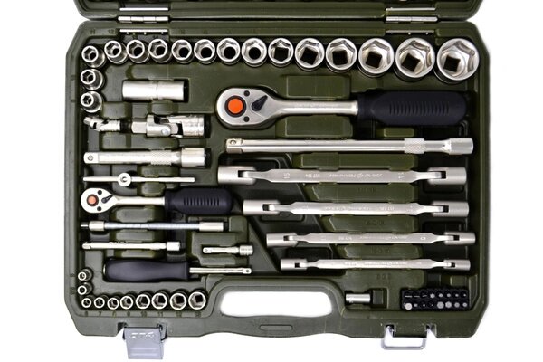 Набор инструмента 77 предм. 1/2", 1/4" от компании ООО "ТЕХЦЕНТР" - фото 1