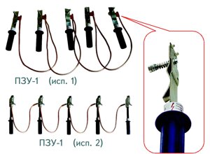 Переносное заземление ПЗУ-1 сеч. 70 мм2, с протоколом осмотра