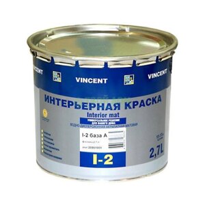 Влагостойкая интерьерная краска Vincent I-2 Interior mat 9 кг