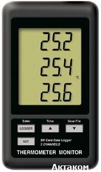 АТЕ-9380 - регистратор температуры трехканальный Актаком - распродажа