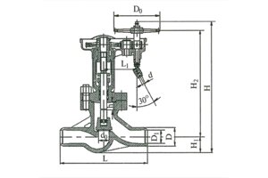 Т-113б - клапан запорный (вентиль) с цилиндрическим приводом