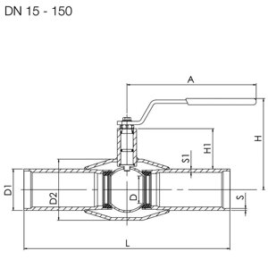 Кран шаровый КШ 32с Germax