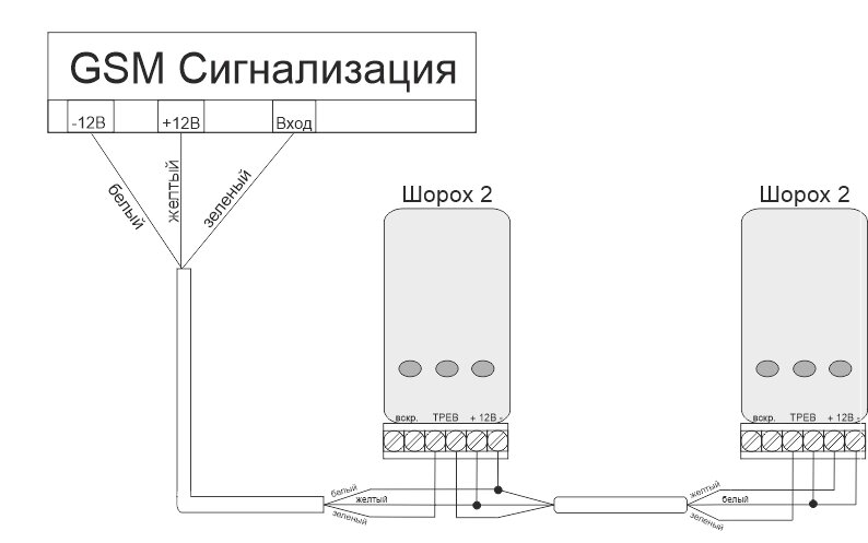 Шорох 3в схема подключения