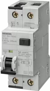 Дифавтомат С25А, 30мА, 6кА, 2Р, тип АС SIEMENS