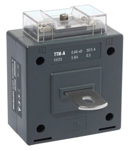 Трансформатор тока 100/5 кл0.5s черн, ПБ,U,с шин