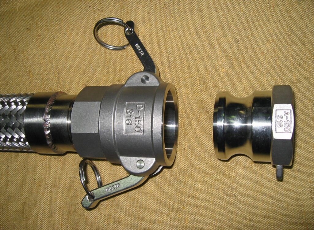 Быстросъемное соединение для труб. Камлок da 3020 (75-50мм). Соединение перрот 100мм. Брс ду150. Муфта брс для шланга.