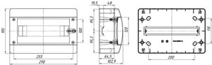 Щит 12 мод. Н/У пласт. IP40 BNZ-40-12-1 tekfor (1ряд, двер. зелен)