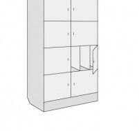 Шкаф для индивидуальных простыней 850х430х1820