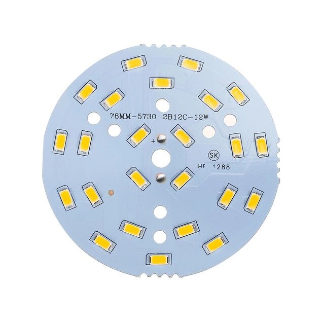 Светодиодный модуль  2Вт Модуль SMD-5730/4LED 180-200Lm 12В IP65 35*35*5мм от компании ООО "ТЕХЦЕНТР" - фото 1