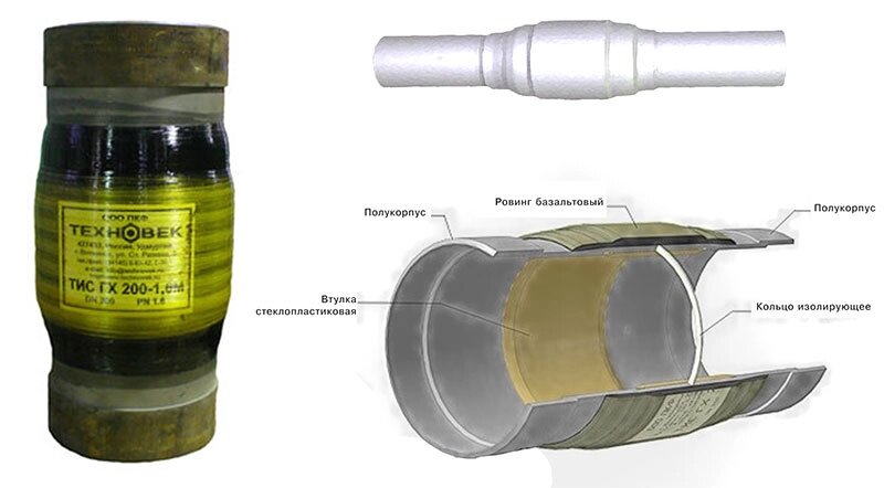 Трубопроводное изолирующее соединение для газопроводов ТИС-100х16М ГХ от компании ООО "ТЕХЦЕНТР" - фото 1