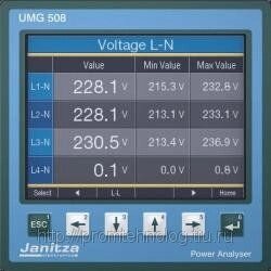 UMG 508 (52.21.001) - анализатор мощности Janitza (UMG508) от компании ООО "ТЕХЦЕНТР" - фото 1