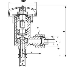 Вакуумный клапан СК 29007 22б17п, 15б35бк, УФ29044 Ду 6, 10 мм