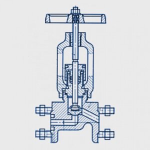 Вентиль запорный 15нж64бк Py 1,6МПа
