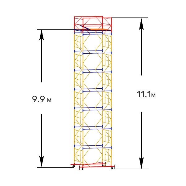 Вышка-тура ВСП-250/1,2 (11 секций) от компании ООО "ТЕХЦЕНТР" - фото 1