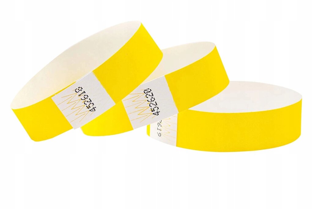 Браслеты бумажные, цвет неон желтый от компании Группа компаний Проторг - фото 1