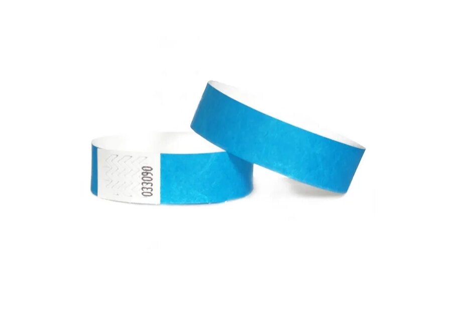 Бумажные браслеты, цвет неон голубой IMPERIUM от компании Группа компаний Проторг - фото 1