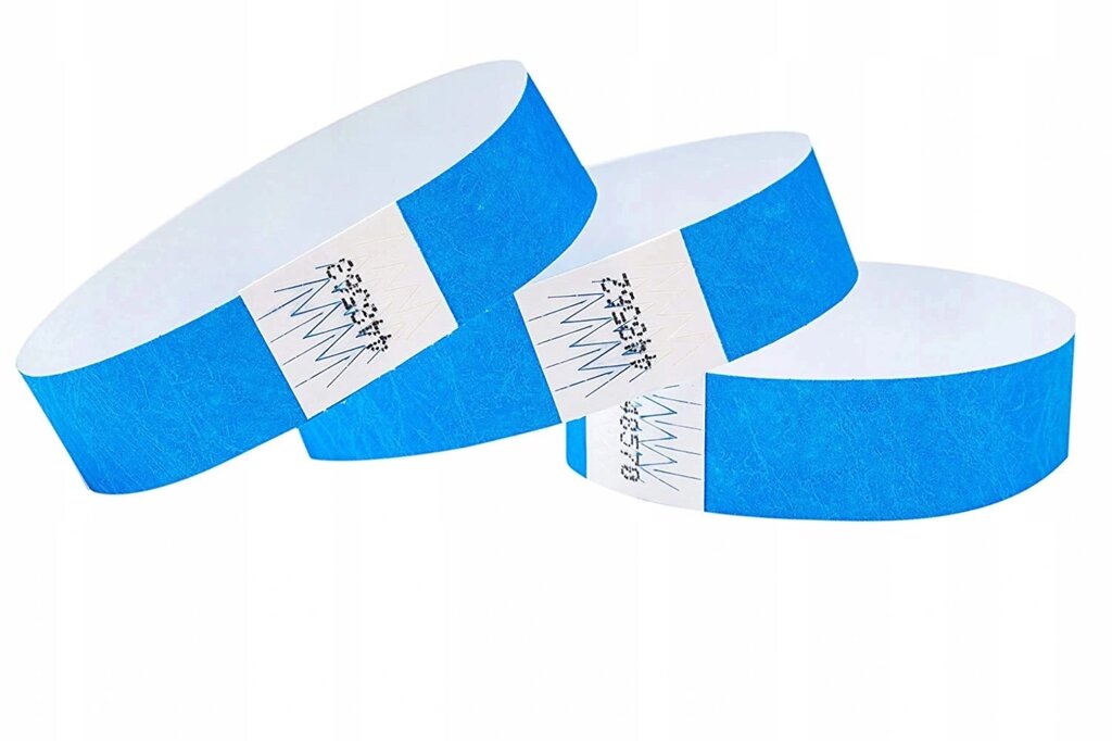 Бумажные браслеты, цвет неон голубой от компании Группа компаний Проторг - фото 1