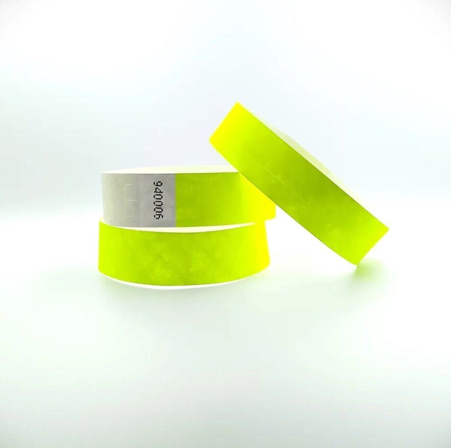 Бумажные браслеты, цвет неон желтый IMPERIUM от компании Группа компаний Проторг - фото 1